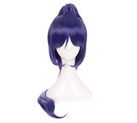 LINLINCD Anime Cosplay Peluca Kanan Matsuura Cosplay Peluca Amor Live Cosplay Mujer Peluca Azul Oscuro Cosplay Anime Cosplay Peluca Larga Pelucas Sintéticas Resistentes al Calor