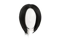 LINLINCD Anime Cosplay Peluca Nana. Oosaki Nana Cosplay Pelucas Negro Corto Recto Corte Central Tritura Estilos de Pelo Sintético Resistente al Calor+Peluca Gorra