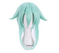 LINLINCD Anime Cosplay Peluca Sword Art Online Sword Sinon Cosplay Peluca Asada Shino Azul Resistente al Calor Peluca de Pelo Sintético + Peluca Gorra