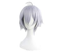 LINLINCD Anime Cosplay peluca Twisted Wonderland plata Cosplay pelucas corta resistencia al calor peluca sintética para carnaval Halloween + peluca gorra