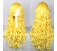 LINLINCD - Anime Rwby Yang Xiao Cosplay pelucas largas amarillas resistentes al calor fibra sintética pelo Halloween fiesta disfraz peluca KUWS011D