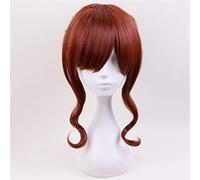 LINLINCD - Anime Sailor Moon Crystal Kino Makoto Cosplay Wig Sailor Júpiter Brown Styled Ponytail Hair Adult Women Halloween Costume Wigs Kumz