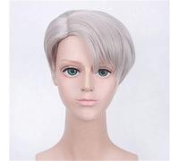 LINLINCD - Anime Yuri!!! On Ice Cosplay Wig Katsuki Yuuri Plisetsky Yurio Synthetic Hair Viktor Nikiforov Yuri On Ice Costume Wigs+Wig Cap Dm623