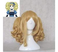 LINLINCD Biamoxer Negro Butler Kuroshitsuji Elizabeth Middleford Dorado Cosplay Peluca con pelo cola de caballo para Halloween / Navidad
