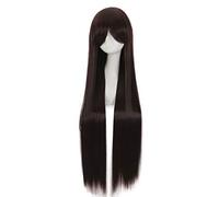 LINLINCD Cosplay peluca Anime Noragami Iki Hiyori oscuro largo recto peluca Cosplay disfraz resistente al calor pelo sintético mujeres Cosplay pelucas