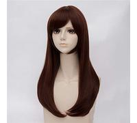 LINLINCD Cosplay peluca de 65 cm juego OW DVA D.va Copslay peluca mujeres color Hana Aong disfraz peluca Peruca DVA Cosplay pelucas