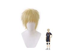 LINLINCD Cosplay peluca Haikyuu !! Cosplay Tsukishima Kei Hinata Shoyo Nishinoya Yuu Oikawa Tooru Kozume Kenma Kageyama Tobio Miya Atsumu Miya Osamu Peluca Tsukishima Kei