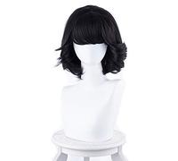 LINLINCD Cosplay peluca Mi hermano es Akasaka Riko, rollo de flor de pera negro natural y pelo del hombro Cosplay peluca negro