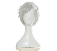 LINLINCD Cosplay peluca norman cosplay Anime Yakusoku no Neverland blanco plata Cosplay peluca de la prometida Neverland Norman Cosplay+peluca gorra blanca