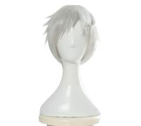 LINLINCD Cosplay peluca norman cosplay Anime Yakusoku no Neverland blanco plata Cosplay peluca de la prometida Neverland Norman Cosplay+peluca gorra blanca