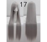 LINLINCD Cosplay peluca recta 100 cm largo pelucas 84 colores 39.3"Full Bangs resistente al calor pelo sintético Cosplay Cosplay pelucas de disfraz+gorra de peluca 17