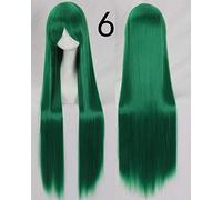 LINLINCD Cosplay peluca recta 100 cm largo pelucas 84 colores 39.3"Full Bangs resistente al calor pelo sintético Cosplay Cosplay pelucas de disfraz+peluca gorra 6