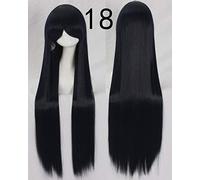 LINLINCD Cosplay peluca recta 100 cm largo pelucas 84 colores 39.3"Full Bangs resistente al calor pelo sintético Cosplay Cosplay pelucas de disfraz+gorra de peluca 18