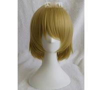 LINLINCD Cosplay wig 12 "Love Live Female Bobo Pelo sintético corto LoveLive Hanayo Koizumi Hanayo Cosplay Peluca Fibra resistente al calor+red para el cabello Beige