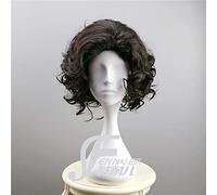 LINLINCD Cosplay wig 2018 Hot Game of Thrones Jon Snow Cosplay Accesorios de disfraz Peluca Una canción de hielo y fuego Guardia Nocturna Negro Peluca de Pelo Corto Negro Negro