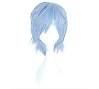 LINLINCD Cosplay wig A3! Act Addict Actor Misumi Ikaruga Peluca Cosplay Disfraz Hombres Mujeres Pelo Sintético Corto Halloween Fiesta Pelucas