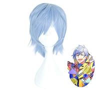 LINLINCD Cosplay wig A3! Act Addict Actors Misumi Ikaruga peluca Cosplay disfraz hombres corto resistente al calor sintético pelucas de pelo sintético