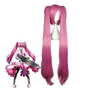 LINLINCD Cosplay wig Anime Akame ga KILL! Mine Long Two Ponytails Peluca Cosplay Disfraz Night Raid Mujeres Pelucas de pelo sintético resistente al calor Akame ga KILL