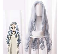 LINLINCD Cosplay wig Anime Boku kein Held Akademia Mein Held Academia Eri Cosplay Peluca Larga Rizada Gris Azul 90 cm Cabello Halloween Disfraz
