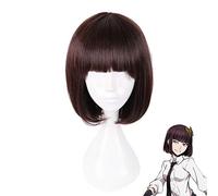 LINLINCD Cosplay wig Anime Bungo perros callejeros Yosano Akiko peluca corta Cosplay disfraz resistente al calor pelo sintético mujeres Cosplay pelucas