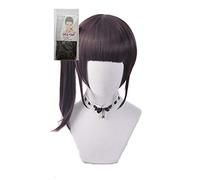 LINLINCD Cosplay wig Anime Demonios Killer Kimetsu no Yaiba Tsuyuri Kanawo Tsuyuri Kanao Cosplay peluca+mariposa tocado accesorios para el cabello+pelucas solo peluca