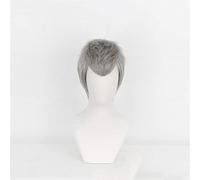 LINLINCD Cosplay wig Anime Devil Can Cry 5 Nerón Corto Plata Gris Pelo Sintético Demonio Juego Hunter Nero Peruca Cosplay Pelucas+Peluca Gorra Kumz6779