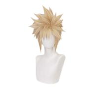 LINLINCD Cosplay wig Anime Final Fantasy VII Peluca corta de lucha de nubes Cosplay disfraz resistente al calor pelo sintético hombres carnaval fiesta pelucas