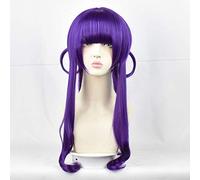 LINLINCD Cosplay wig Anime Jibaku Shounen Hanako-Kun Akane Kwai Lila Long Cosplay Peluca de pelo sintético Fiesta Mujeres Pelucas Akane Aoi Peluca