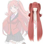 LINLINCD Cosplay wig Anime Kakegurui Pelucas de Cosplay Runa Yomozuki Ririka Momobami Cosplay Pelucas Resistente al Calor Sintético Peluca + Gorra Australia Ha0752