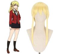 LINLINCD Cosplay wig Anime Kakegurui Pelucas de Cosplay Runa Yomozuki Ririka Momobami Cosplay Pelucas Resistente al Calor Sintético Peluca+Gorra China Ha0793