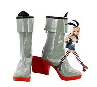 LINLINCD Cosplay wig Anime Kantai Collection Shimakaze Cosplay Zapatos Fiesta Fancy Red Heel Botas a medida para niñas Mujeres 42