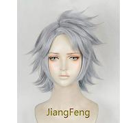LINLINCD Cosplay wig Anime My Boku no héroe Academia Tetsutetsu Tetsutetsu Cosplay Peluca de pelo sintético resistente al calor+trayectoria+gorro de peluca