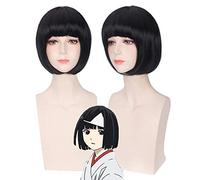 LINLINCD Cosplay wig Anime Noragami Nora Peluca corta negra para mujer, disfraz de cosplay resistente al calor, pelo sintético, fiesta de Halloween, juego de rol