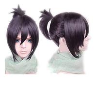 LINLINCD Cosplay wig Anime Noragami yato Short Dark Purple Trenzado Cosplay Cabello Pelucas de disfraces resistentes al calor+gorro de peluca gratis