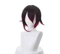LINLINCD Cosplay wig Anime Red Trailer Ruby Rose peluca corta Cosplay disfraz mujeres hombres pelo sintético Halloween fiesta pelucas