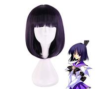 LINLINCD Cosplay wig Anime Sailor Moon Sailor Saturn Peluca Cosplay Disfraz Tomoe Hotaru Mujeres Corto Resistente al Calor Sintético Pelucas de Pelo Sailor Moon