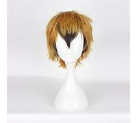 LINLINCD Cosplay wig Anime Servamp Cosplay peluca Hyde sin ley dorado negro degradado pelucas sintéticas resistentes al calor Halloween fiesta unisex peluca Perucas KUWS625A