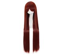 LINLINCD Cosplay wig Anime Steins Gate Makise Kurisu peluca larga recta Cosplay disfraz de pelo sintético resistente al calor mujeres Halloween fiesta pelucas 1