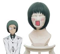LINLINCD Cosplay wig Anime Tokyo Ghoul: re Mutsuki Toru Cosplay peluca de color degradado Color corto sintético Bobo pelo Halloween fiesta disfraz pelucas+peluca gorra