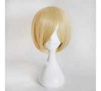 LINLINCD Cosplay wig Anime YURI on ICE Yuri Plisetsky Cosplay Disfraz Hombres y Mujeres Pelo Sintético Halloween Fiesta Sombrero Corto Sombrera+Gorro de Peluca como Muebles