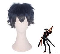 LINLINCD Cosplay wig Arknights Flamebringer Cosplay Peluca corta Gradiente Fibra Resistente al Calor Cabello Perucas Anime Disfraz Pelucas Kuws1590
