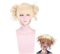 LINLINCD Cosplay wig Boku no Hero Academia Mi héroe Academia Himiko Toga Cosplay peluca de pelo sintético fiesta RPG pelucas + peluca gorra