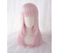 LINLINCD Cosplay wig Chika Fujiwara Rosa Peluca Cosplay Kaguya-sama: El amor es la guerra Cabello resistente al calor Cosplay Pelucas+Solo arco horquilla peluca