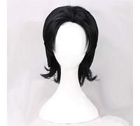 LINLINCD Cosplay wig Cosroad 2024 película Aladdin peluca cosplay película en vivo con peluca corta negra hombres disfraz de Halloween pelucas Aladdin Aladdin