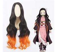 LINLINCD Cosplay wig demonios asesinato: Kimetsu no Yaiba Cosplay pelucas Kamado Nezuko RPG Kamado Tanjirou Agatsuma Zenitsu Halloween 1: 1 pelucas de anime