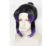LINLINCD Cosplay wig demonios asesino kimetsu no yaiba kochou Shinobu peluca cosplay disfraz resistente al calor pelo sintético mujeres Cosplay pelucas solo peluca