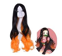 LINLINCD Cosplay wig demonios asesino Nezuko Kamado Cosplay pelucas Kimetsu no Yaiba resistente al calor pelo Cosplay pelucas Muichirou Hashibira Inosuke Tomioka Nezuko