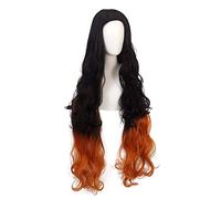 LINLINCD Cosplay wig demonios asesino Nezuko Kamado Cosplay pelucas Kimetsu no Yaiba resistente al calor pelo Cosplay disfraz pelucas + peluca gratis gorra naranja