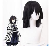 LINLINCD Cosplay wig demonios asesino Nezuko Kamado Cosplay pelucas Kimetsu no Yaiba resistente al calor pelo Cosplay pelucas muichirou Hashibira Inosuke Tomioka Iguro Obanai