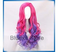 LINLINCD Cosplay wig descendientes 3 Audrey sintético peluca rosa púrpura mezcla princesa Cosplay pelo Halloween Navidad juego de rol para mujeres adultas niñas
